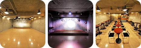 ステージ、スクリーン、スポットライト